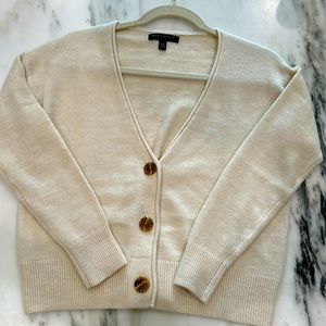 Banana Republic cream cropped cardigan, XS petite